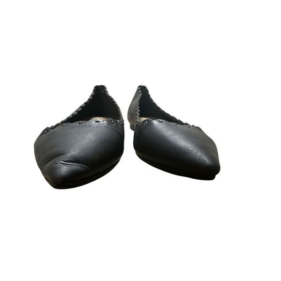 Coach Jill Leather Pointed Toe Scalloped Flats Size 8B - Picture 4 of 6